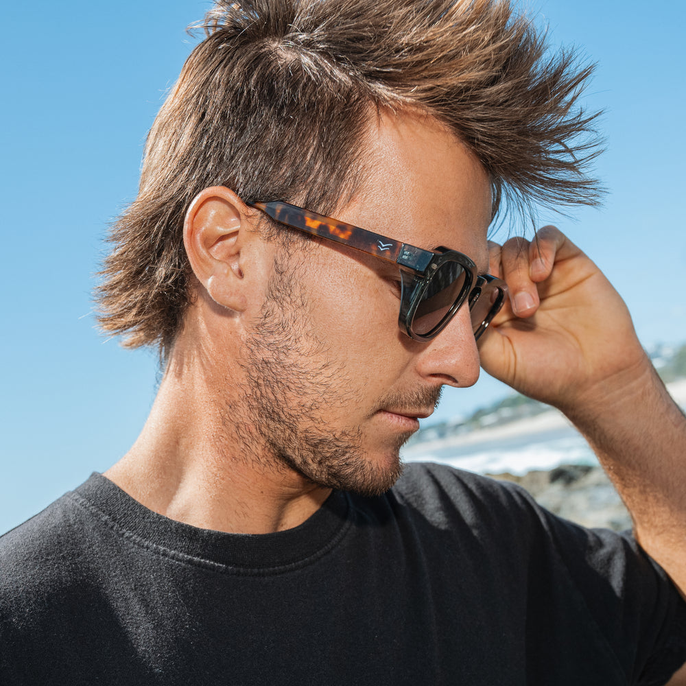 I-SEA HUDSON MEN'S POLARIZED SUNGLASSES LEAF & TORT / TAUPE POLARIZED LENS