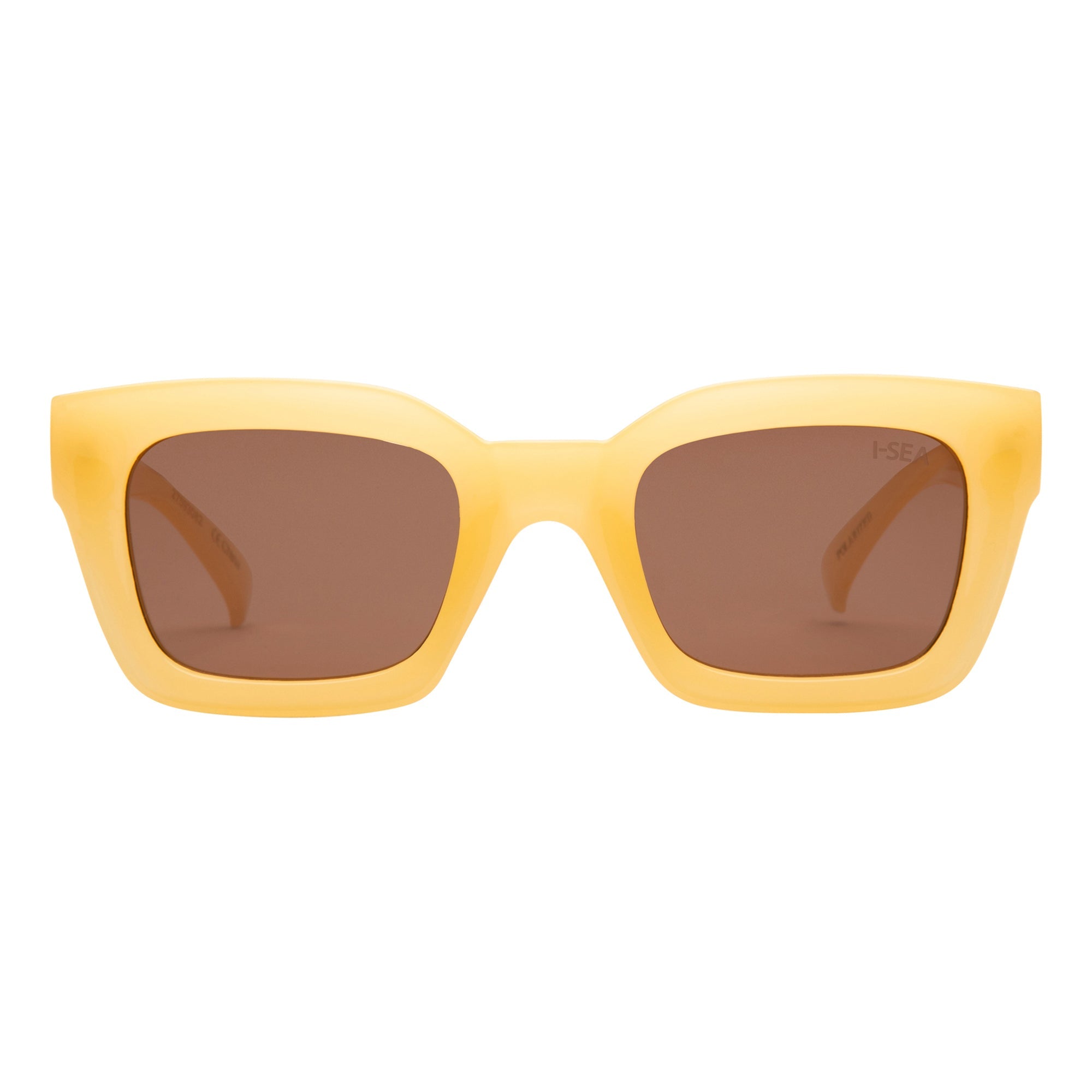 I-SEA HENDRIX UNISEX POLARIZED SUNGLASSES PINEAPPLE / BROWN POLARIZED LENS