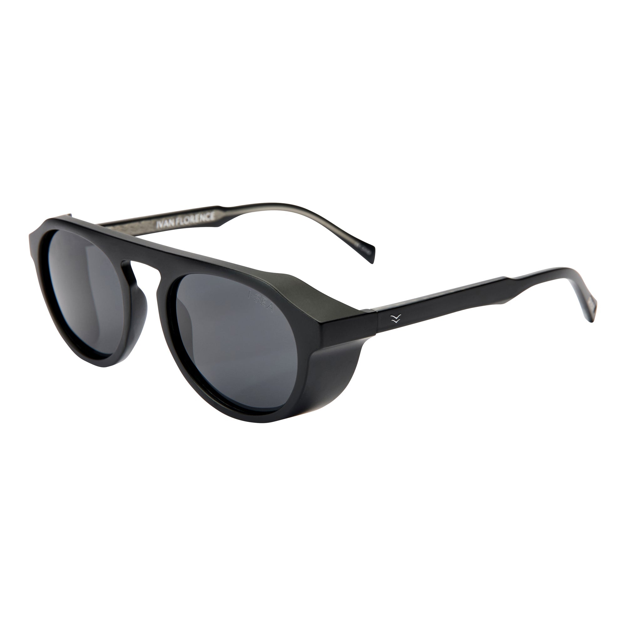 I-SEA IVAN FLORENCE MEN'S POLARIZED SUNGLASSES BLACK / SMOKE POLARIZED LENS