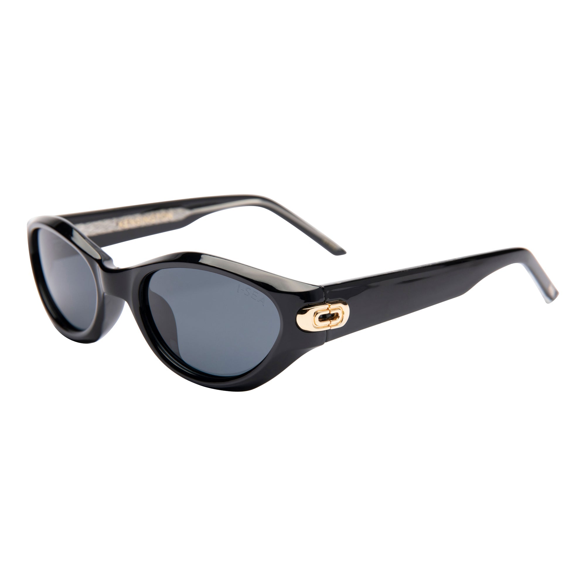 I-SEA KENSINGTON UNISEX POLARIZED SUNGLASSES BLACK / SMOKE POLARIZED LENS