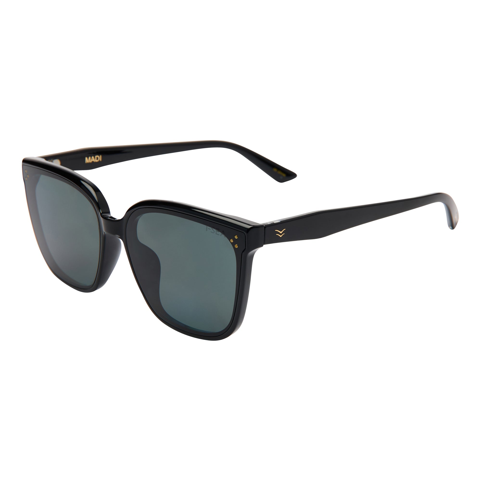 I-SEA MADI WOMEN'S POLARIZED SUNGLASSES BLACK / SMOKE POLARIZED LENS