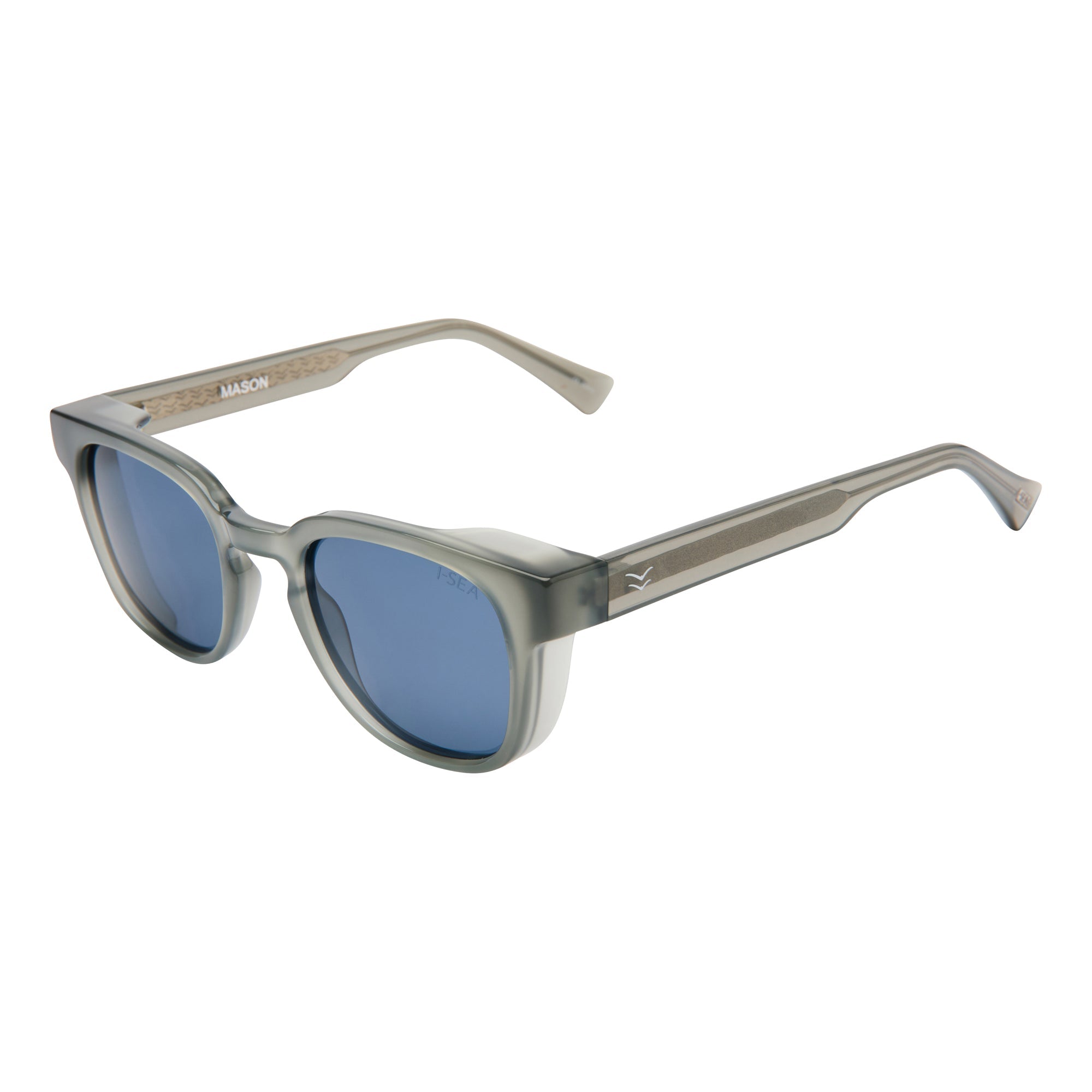 I-SEA MASON MEN'S POLARIZED SUNGLASSES GREY / NAVY POLARIZED LENS