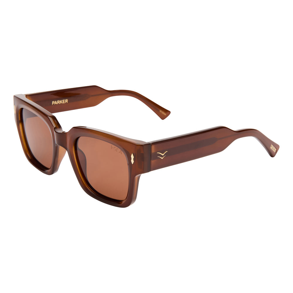 I-SEA PARKER UNISEX POLARIZED SUNGLASSES TAUPE / BROWN POLARIZED LENS