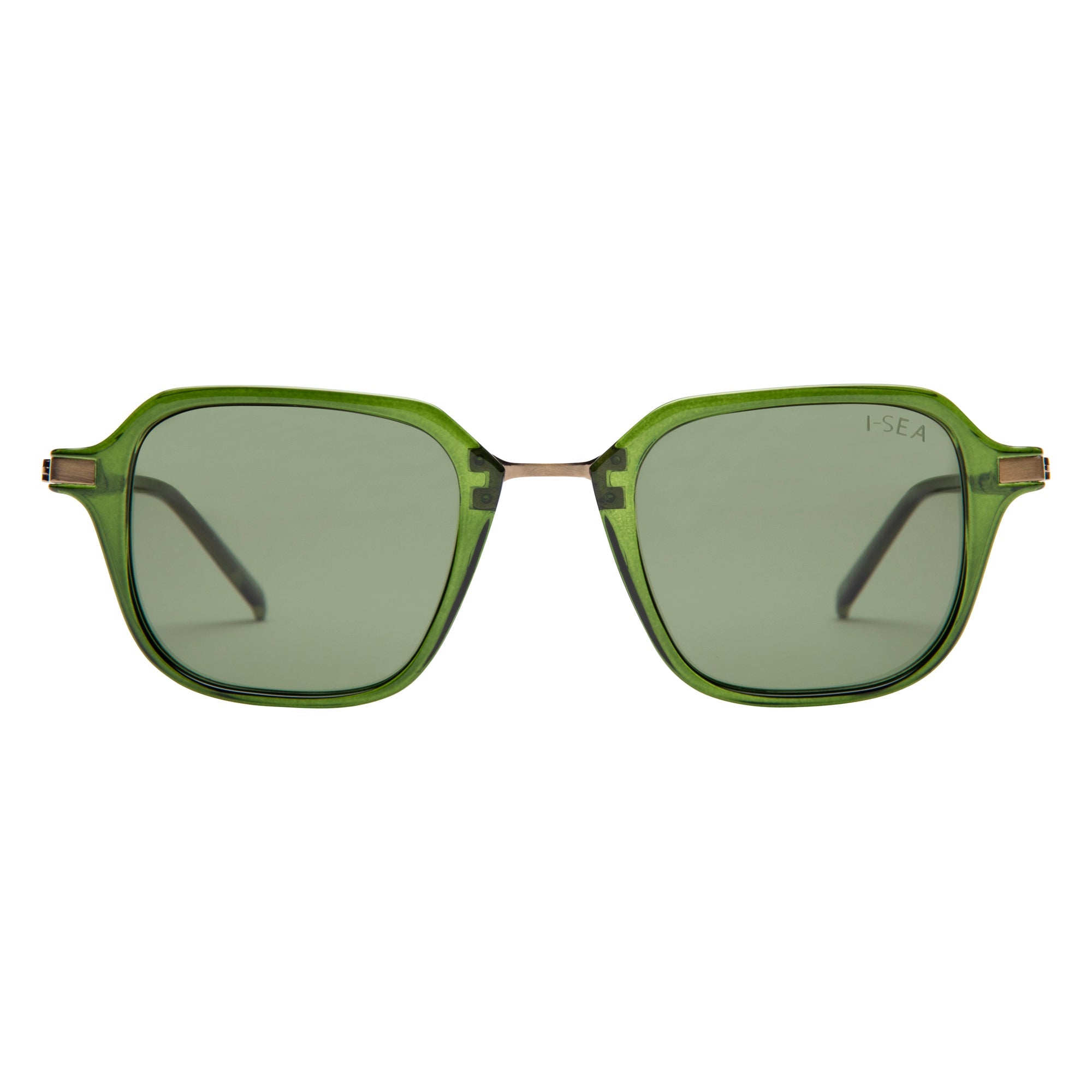 I-SEA RILEY POLARIZED SUNGLASSES EMERALD / GREEN POLARIZED LENS