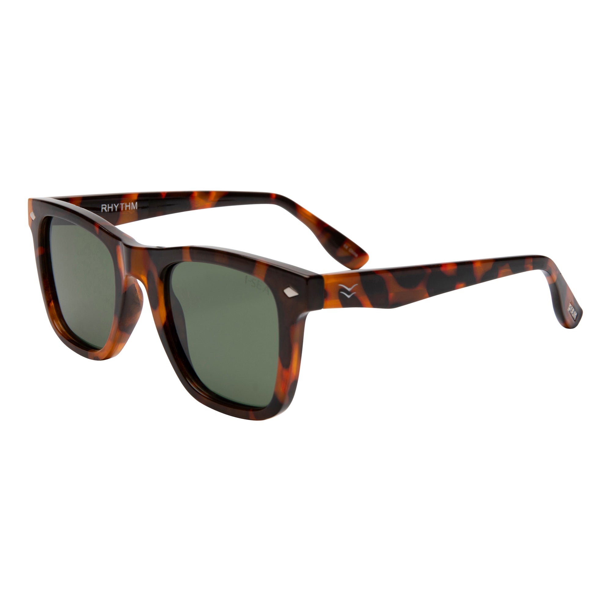 I-SEA RHYTHM MEN'S POLARIZED SUNGLASSES TORT / GREEN POLARIZED LENS