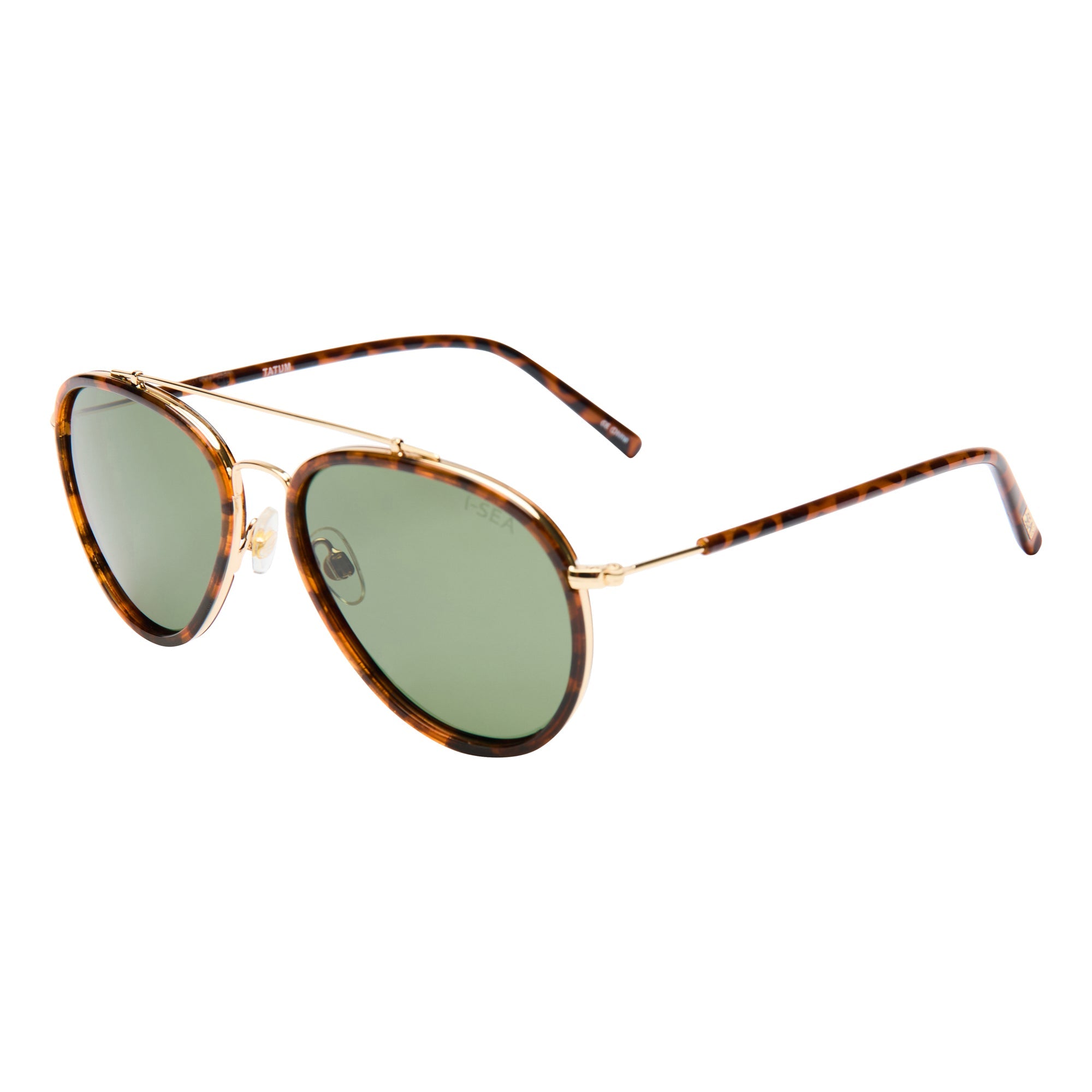 I-SEA TATUM WOMEN'S POLARIZED SUNGLASSES TORT / GREEN POLARIZED LENS