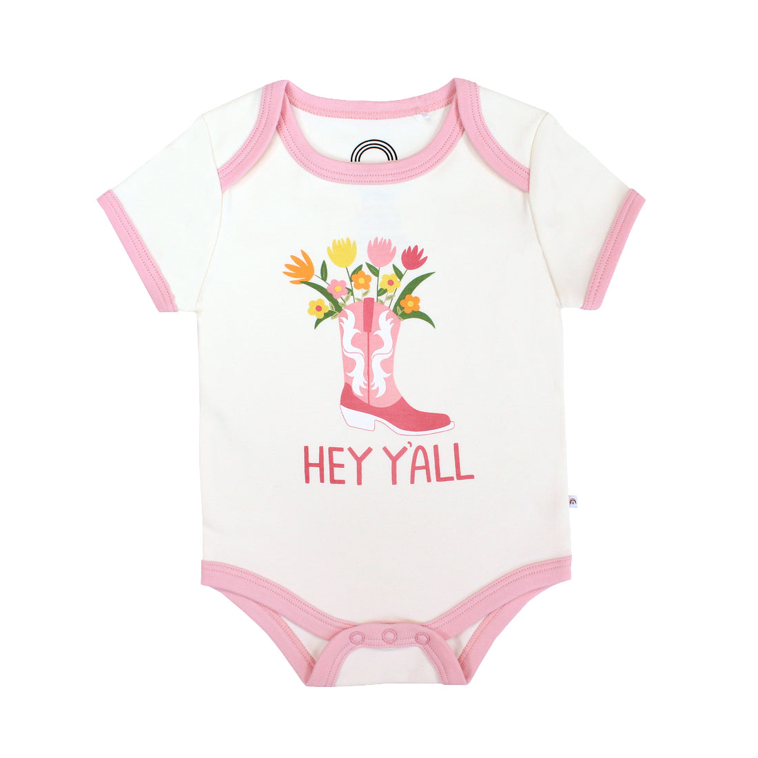 Emerson and Friends Ringer Baby Onesie  Hey Ya'll Western 0-3M