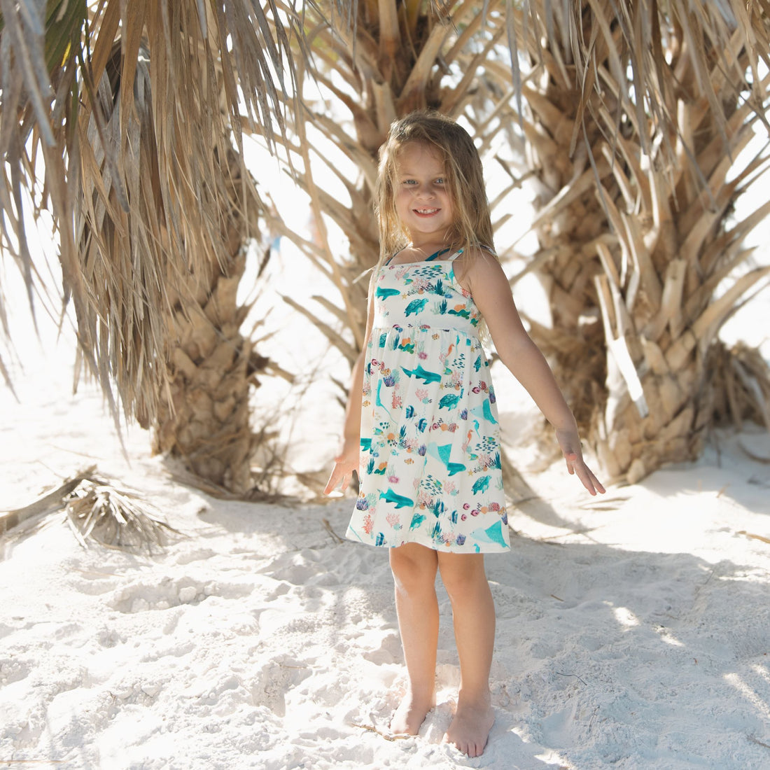 Emerson Coral Reef Bamboo Sundress Blue/Multi 12-18M
