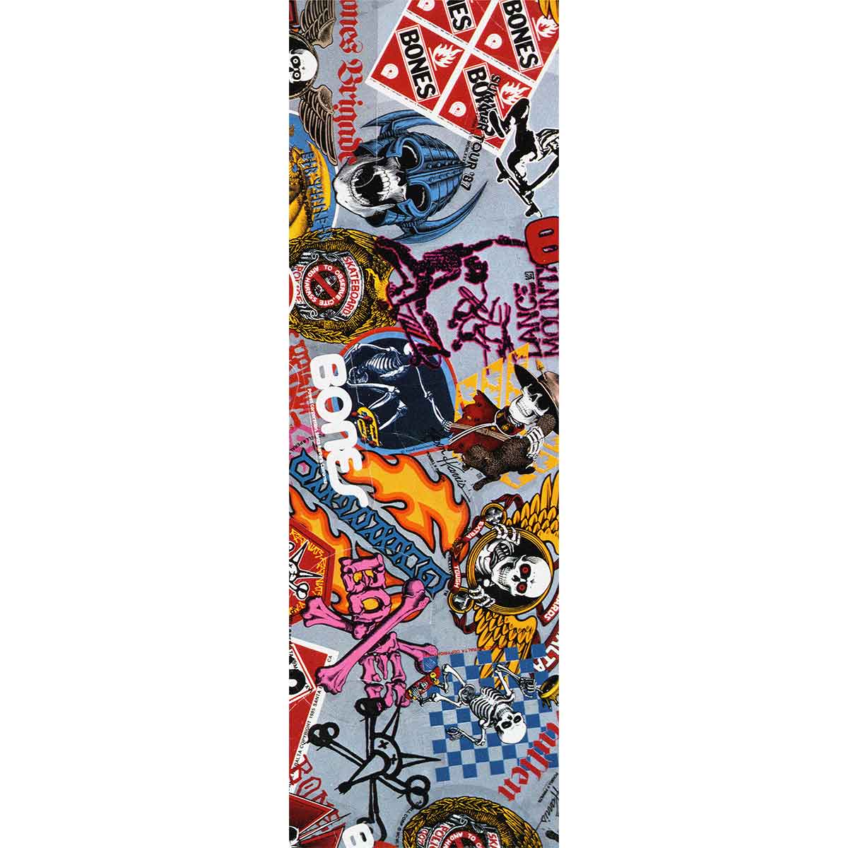 Powell Peralta Grip Tape Sheet Collage 5 WHITE 10.5 X 33