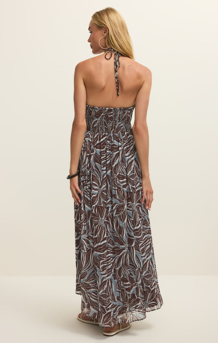 Z Supply Lanie Zinn Floral Maxi Dress CLC-ChocolateCherry M