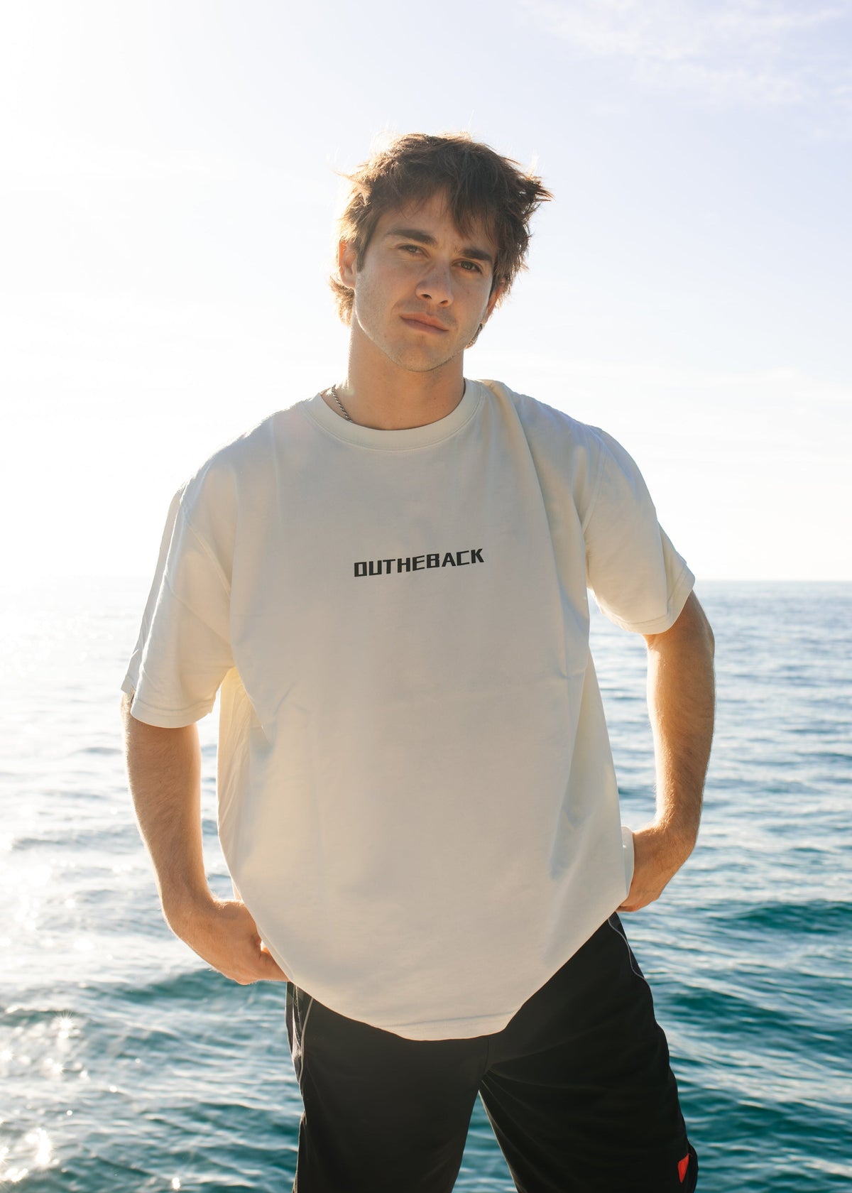 OUTHEBACK Surf Florida SS Tee Cream M