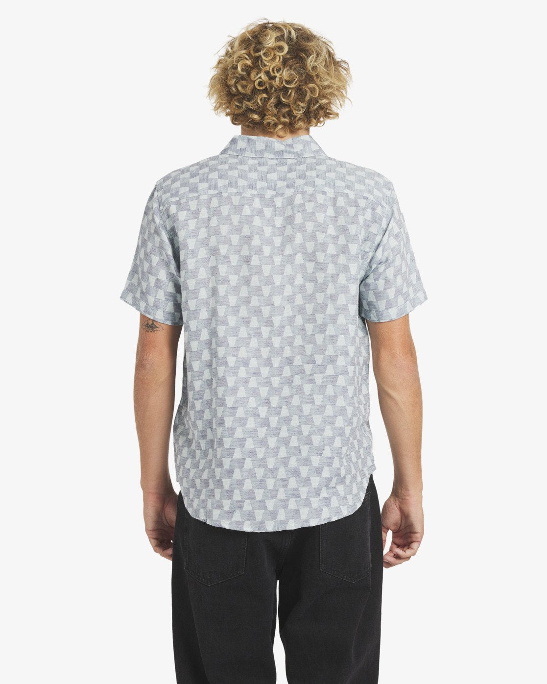 RVCA VA Monogram Short Sleeve Shirt VNY-Vintage Navy M