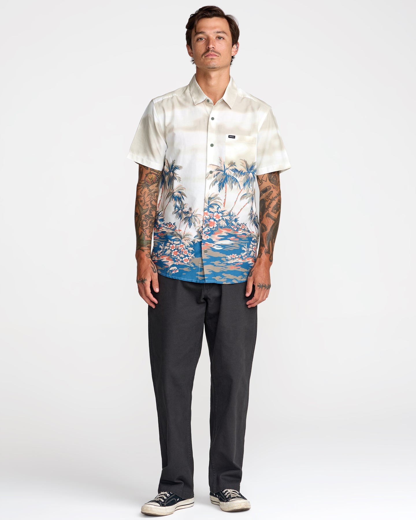 RVCA PENINSULA SS WOVEN MUL-MULTI XL