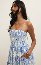 Z Supply Nadine Palm Maxi Dress  nautical M