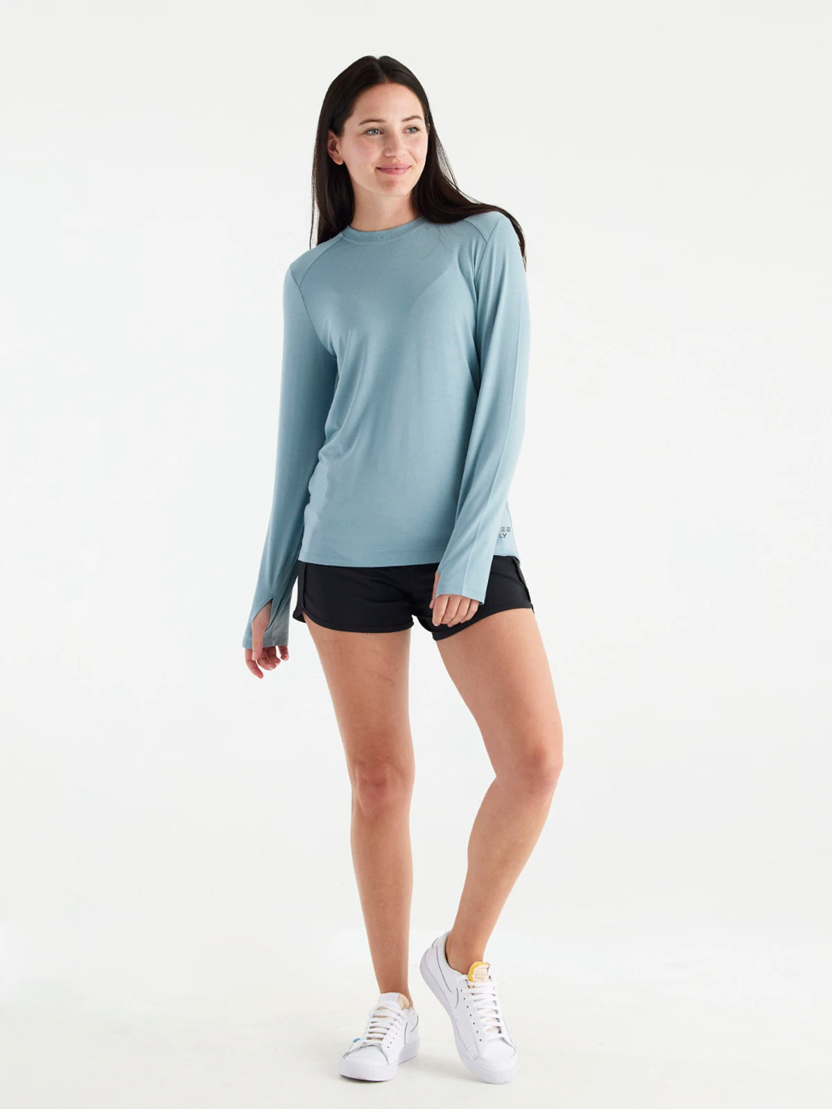 Free Fly Women's Bamboo Shade Long Sleeve II 420-Ocean Mist L