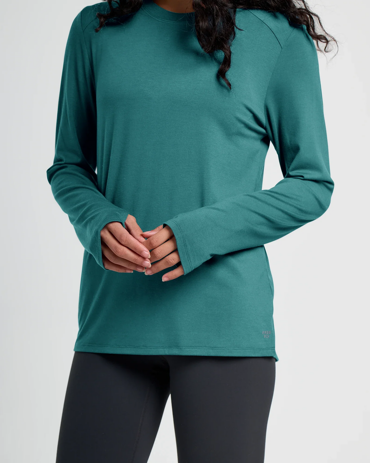 Free Fly Women's Bamboo Shade Long Sleeve II 535-Sea Pine S