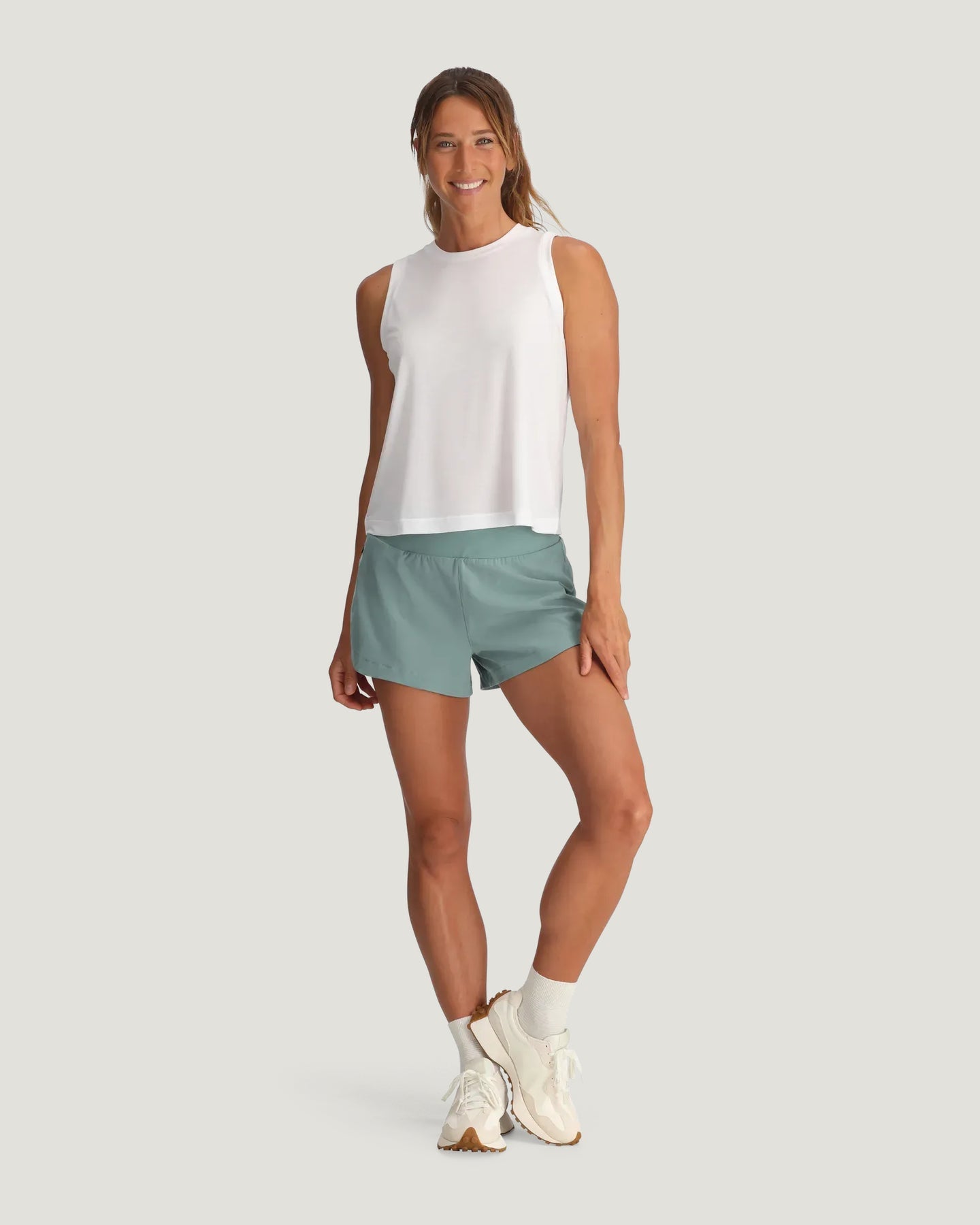 Free Fly Women's Bamboo-Lined Active Breeze Short 420-Ocean Mist S