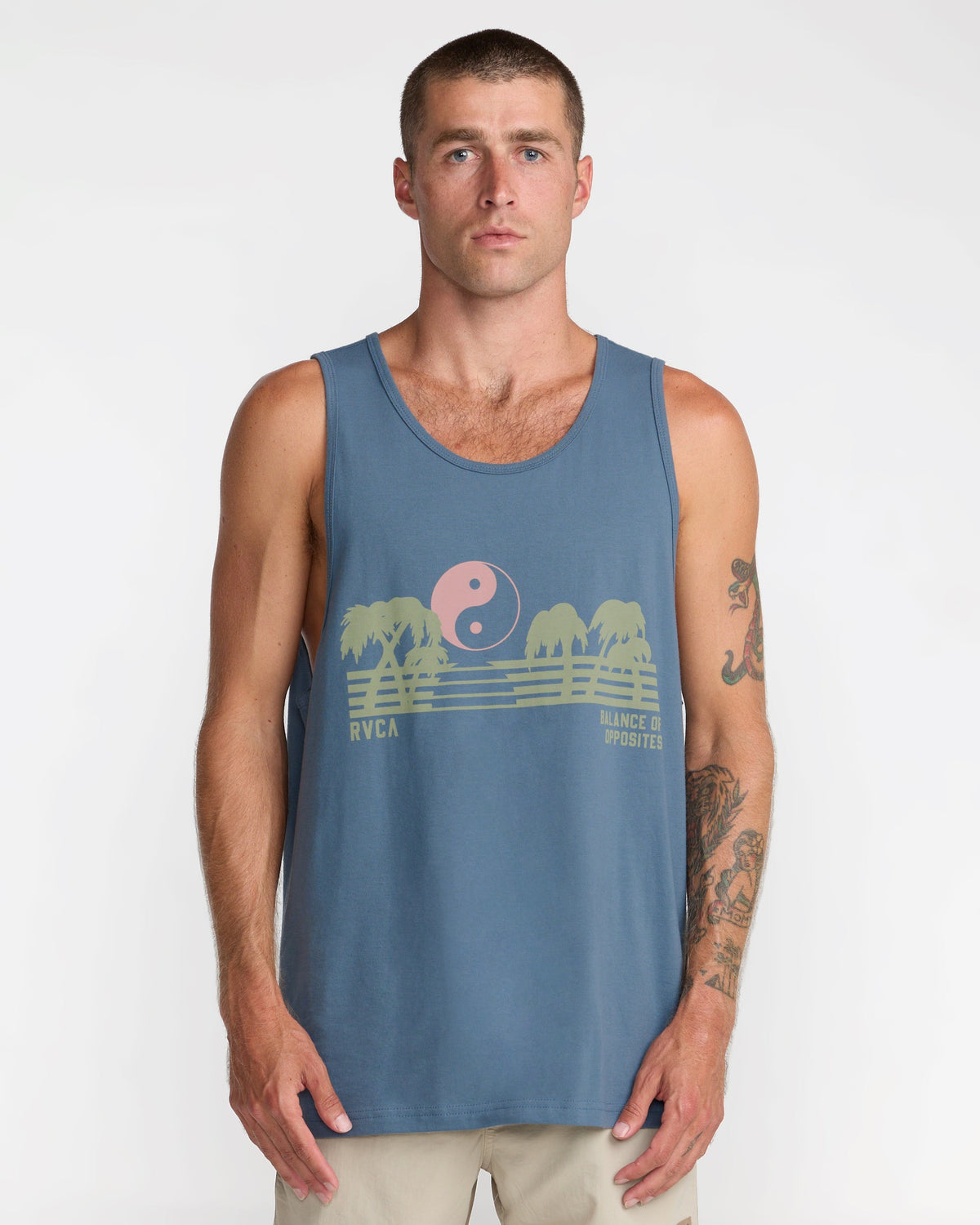 RVCA BALANCE HORIZON SS VNY-VINTAGE NAVY XL