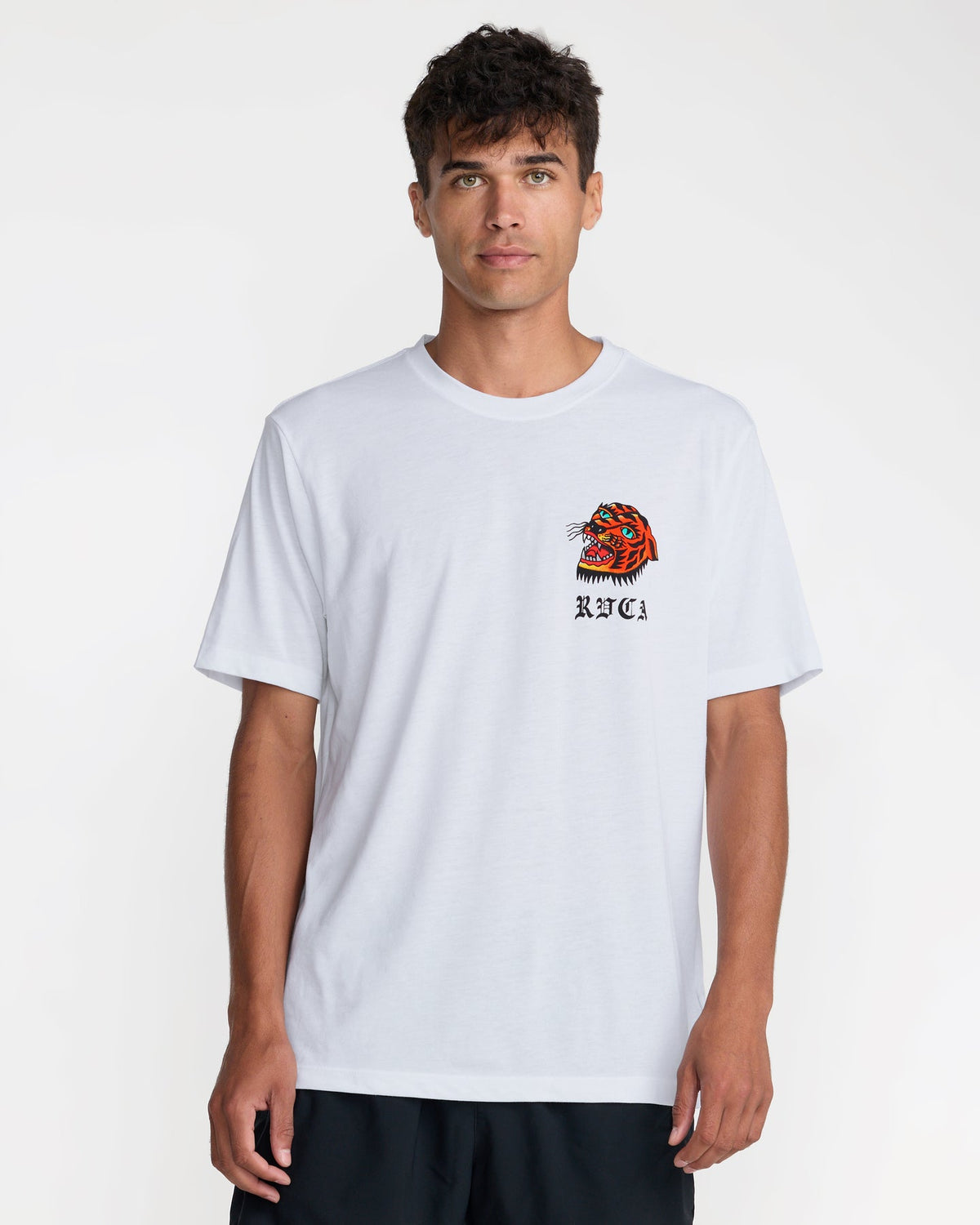 RVCA KALEB TIGER SS WHT-WHITE M