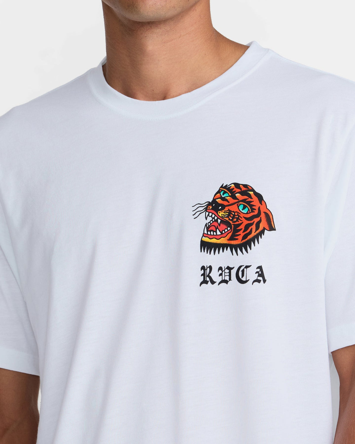 RVCA KALEB TIGER SS WHT-WHITE M