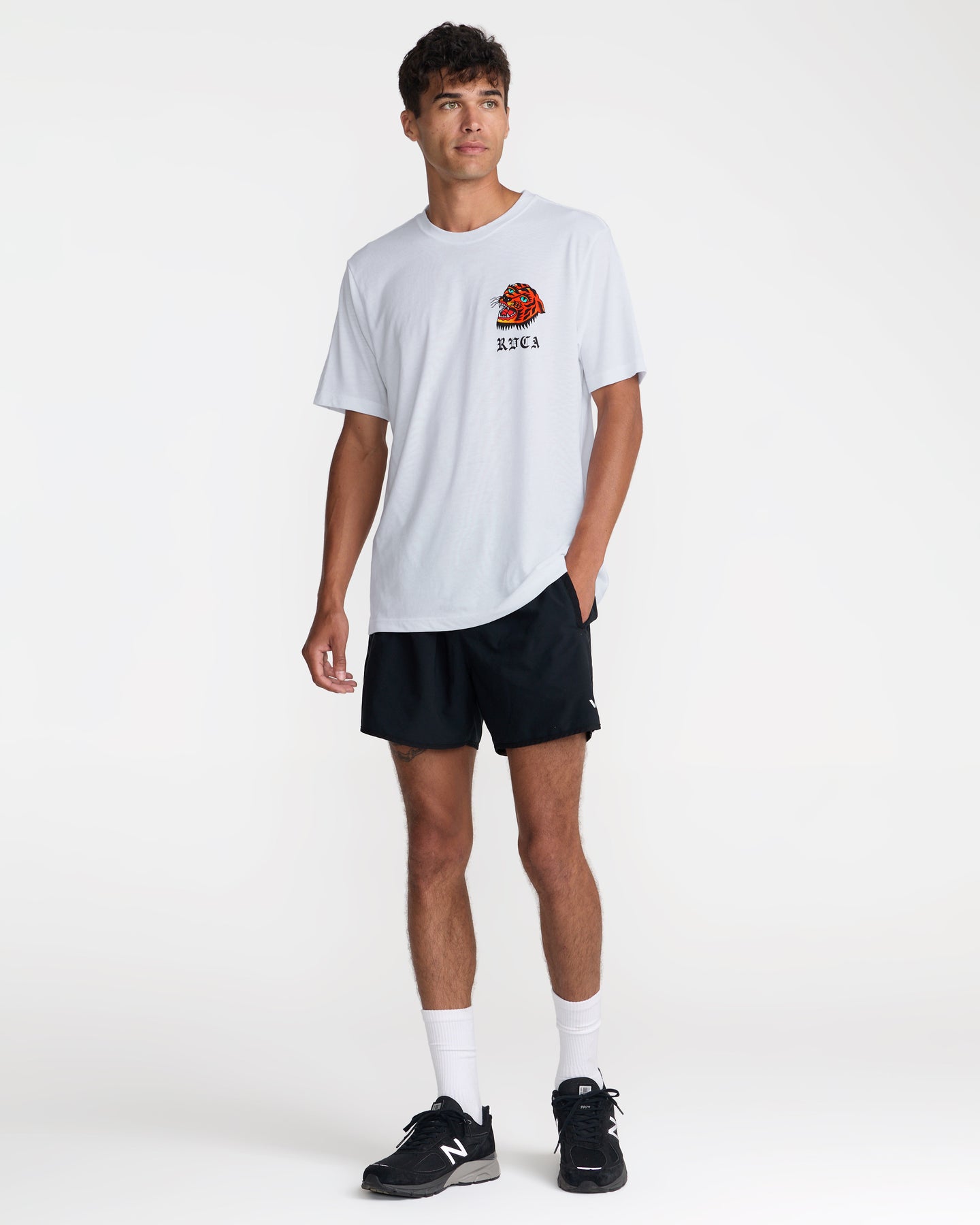 RVCA KALEB TIGER SS WHT-WHITE M
