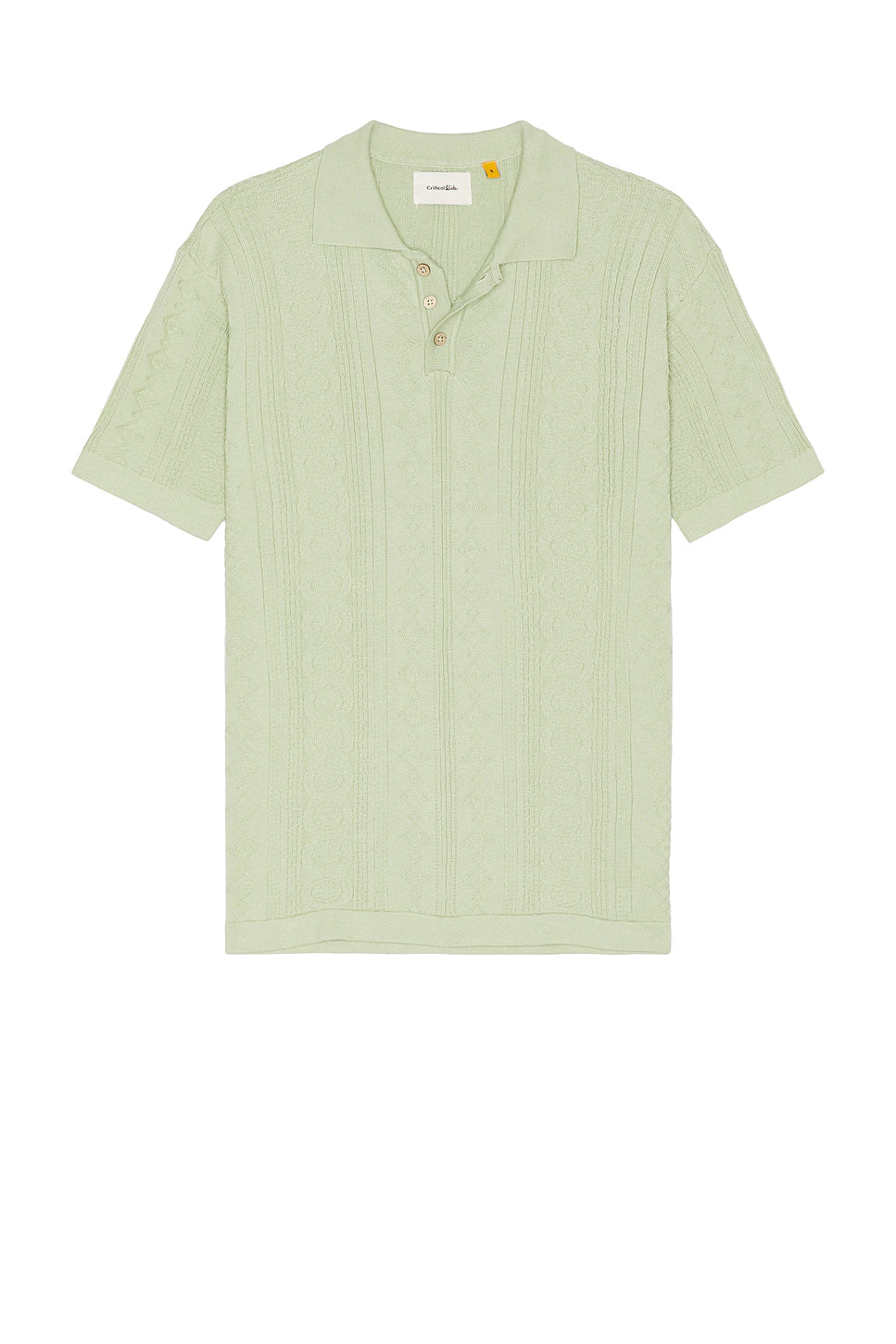 The Critical Slide Society Rails Knit Polo - Seagrass L