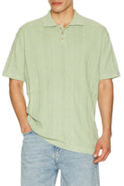 The Critical Slide Society Rails Knit Polo - Seagrass L