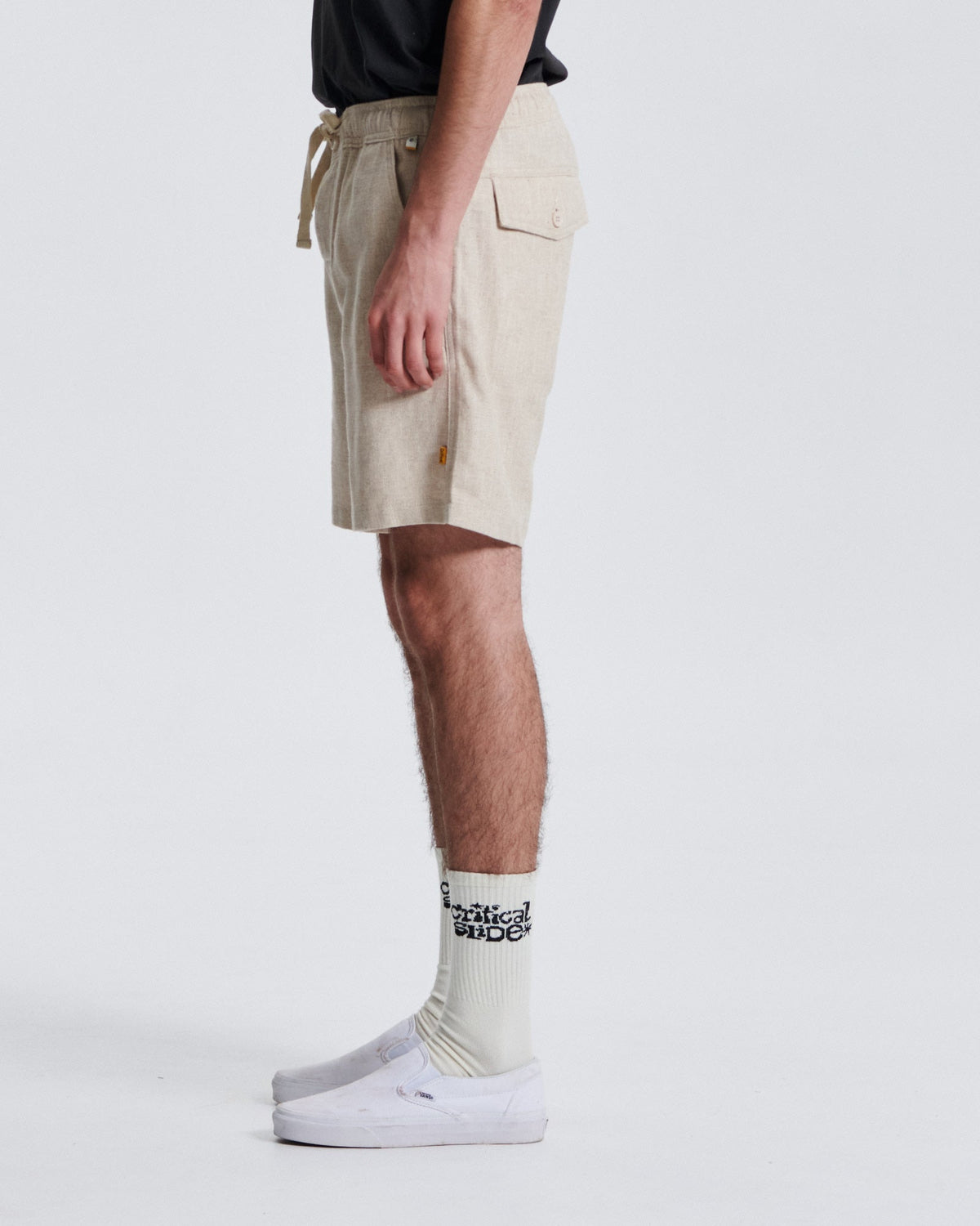 The Critical Slide Society Cruiser Linen Short Ecru 32