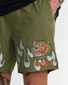 RVCA YOGGER 2 IN 1 SHORT 17 ARM-ARMY GREEN XL