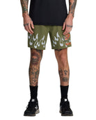 RVCA YOGGER 2 IN 1 SHORT 17 ARM-ARMY GREEN M