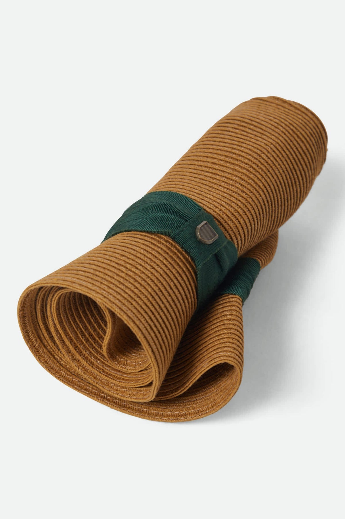 Brixton Roma Straw Fedora Dark Tan/Primal Green L/XL