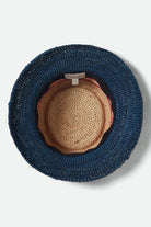 Brixton Ellee Straw Bucket Hat - NATURAL/NAVY/RED - 100% Straw Natural/Navy/Red XS/S