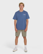 Billabong Crayon Wave Premium SS Tee Blue Horizon M