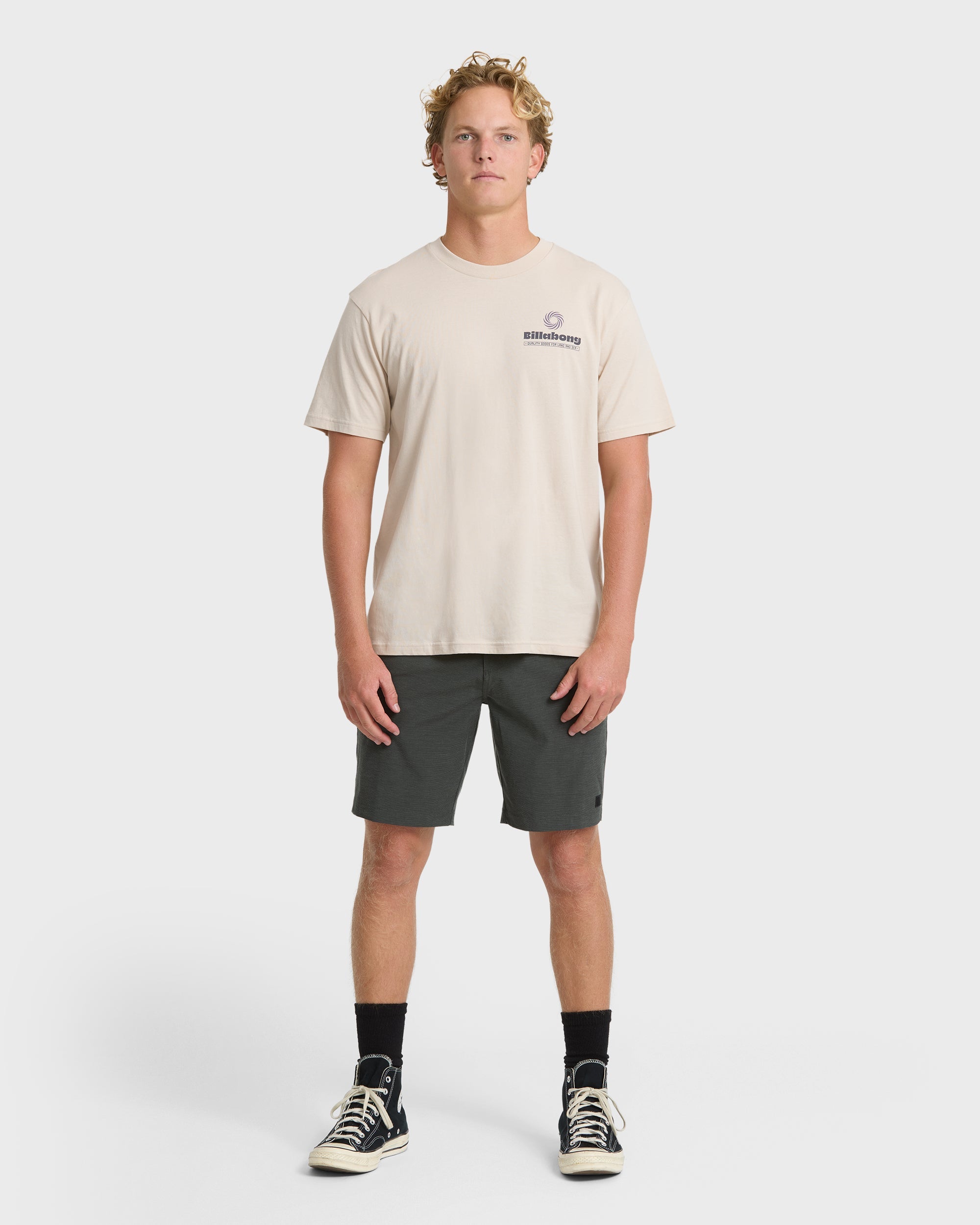 Billabong SINGLE FIN PREMIUM SS Shirt Oatmeal M