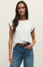 Z Supply Camino Jersey Top  WHT M