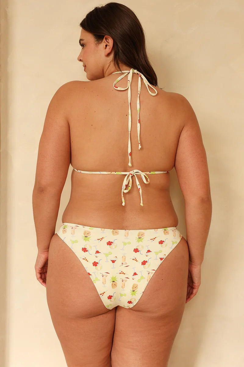 Dippin Daisy's Nocturnal Cheeky Bikini Bottom Pina Colada XS