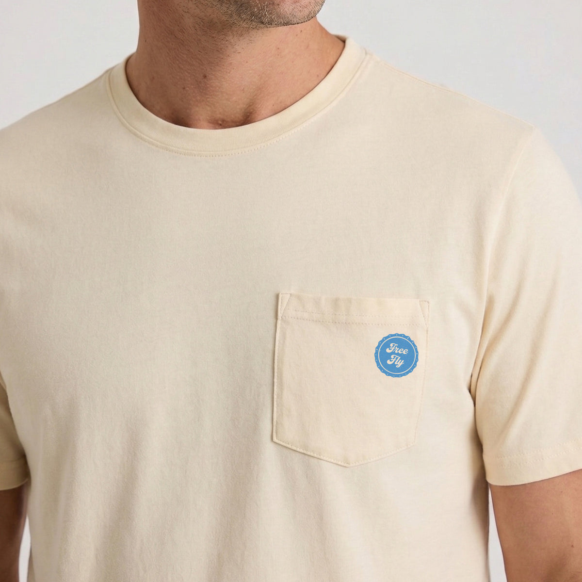 Free Fly Cold Ones Pocket Tee Bone S
