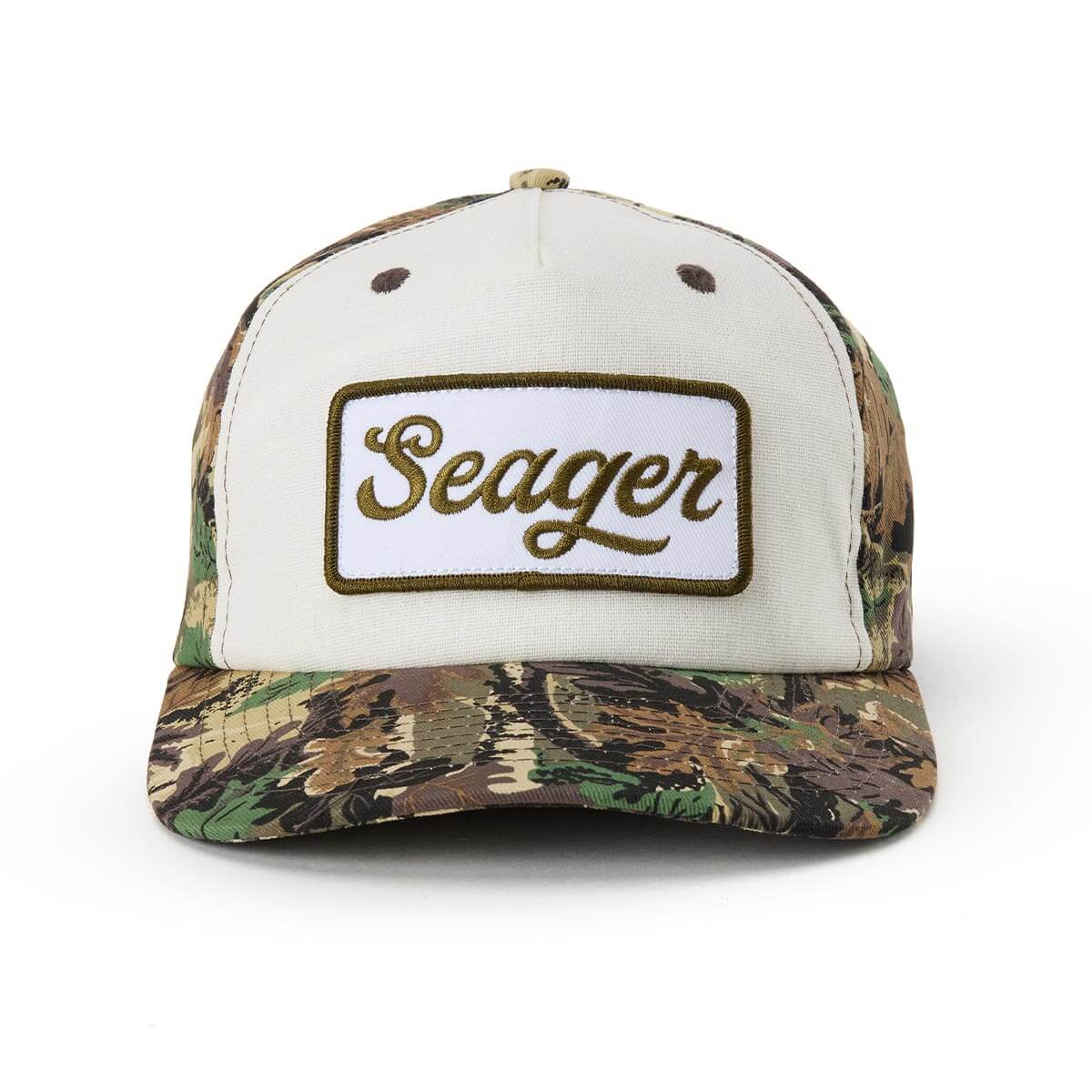 Seager Uncle Bill Hemp Snapback Hat Camo/Cream OS
