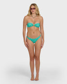 Billabong SHIP WRECKED SHELLY BANDEAU WOMEN Top Green Tropics XS