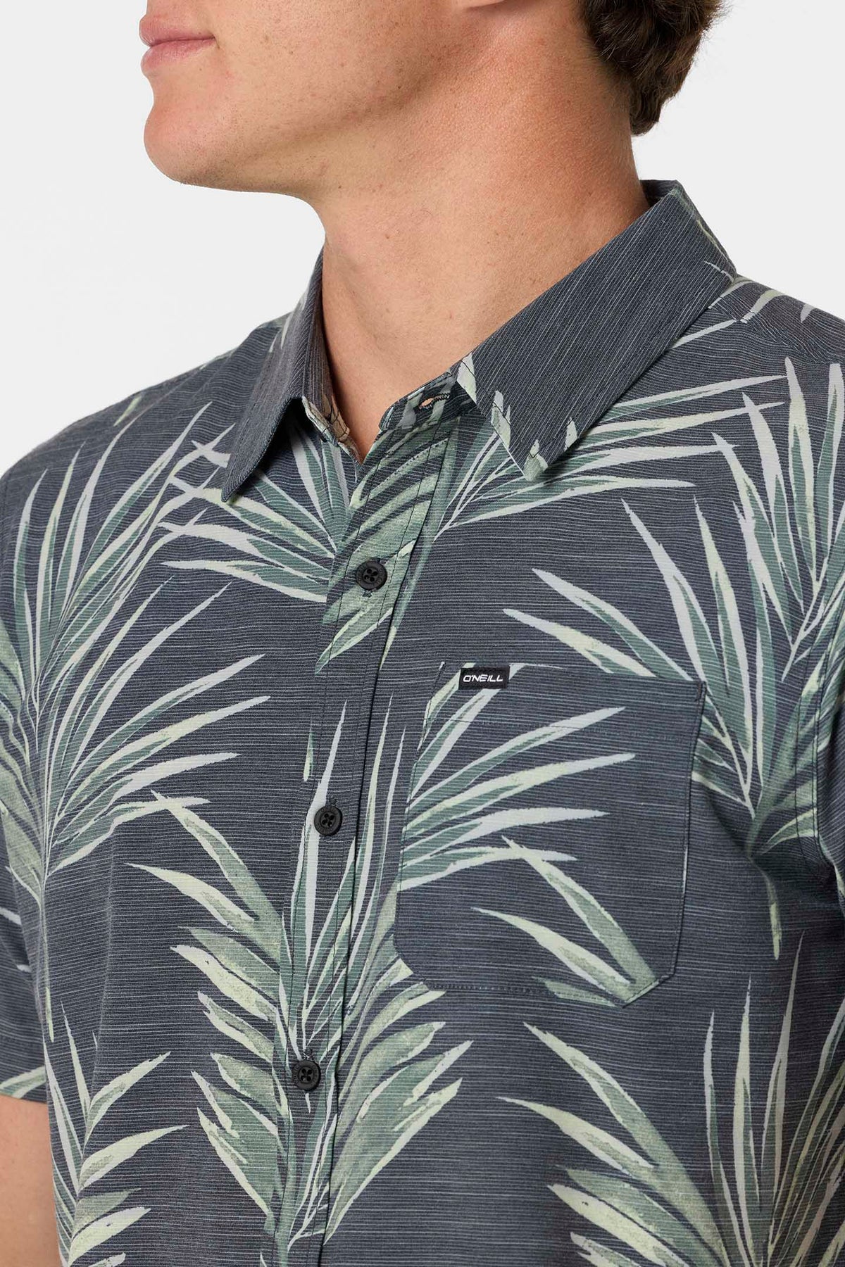 O'NEILL UPF SLUB RELAXED SS WVN SHIRT Black 2 XXL