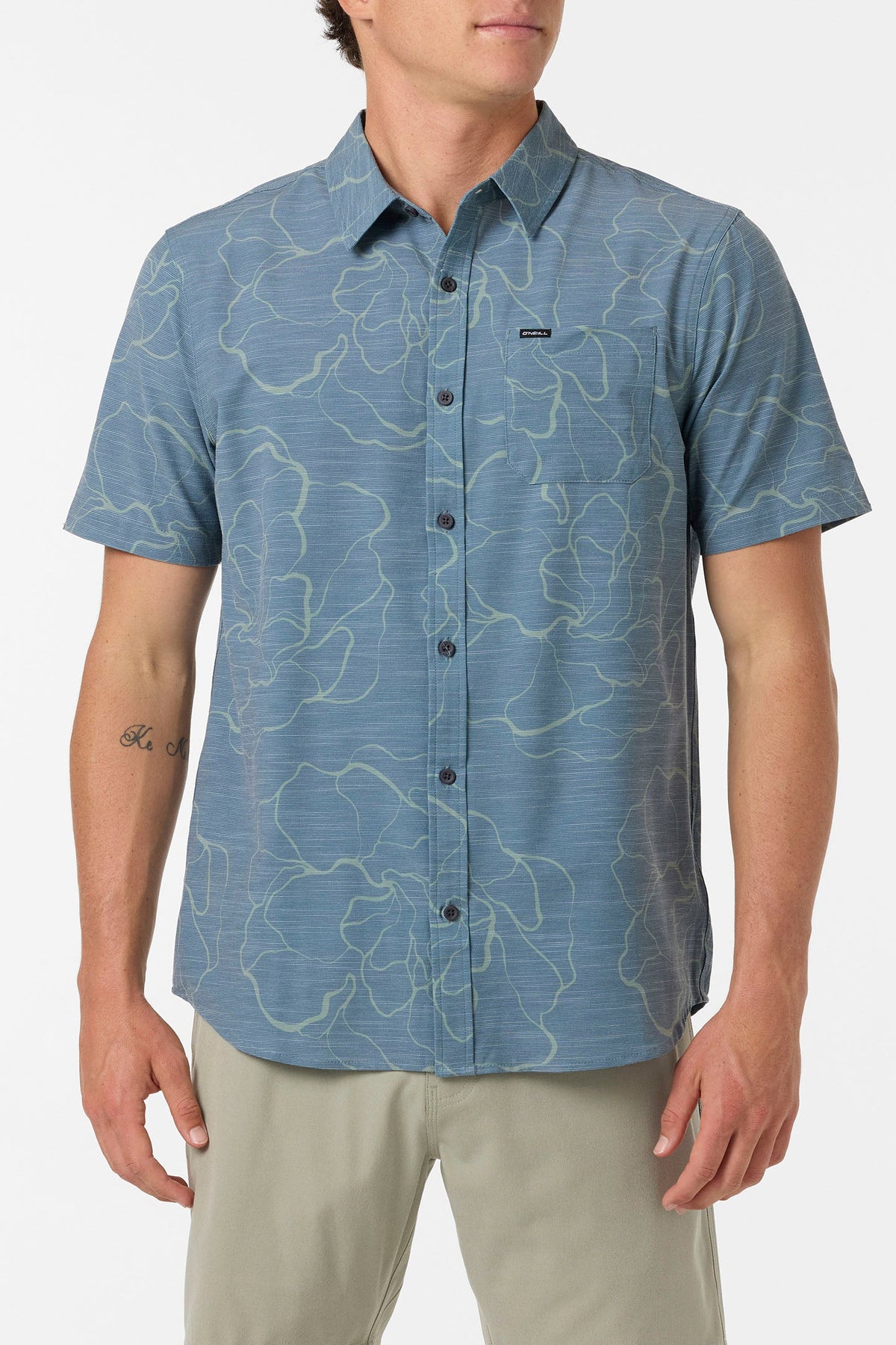 O'NEILL UPF SLUB RELAXED SS WVN SHIRT DSL XL