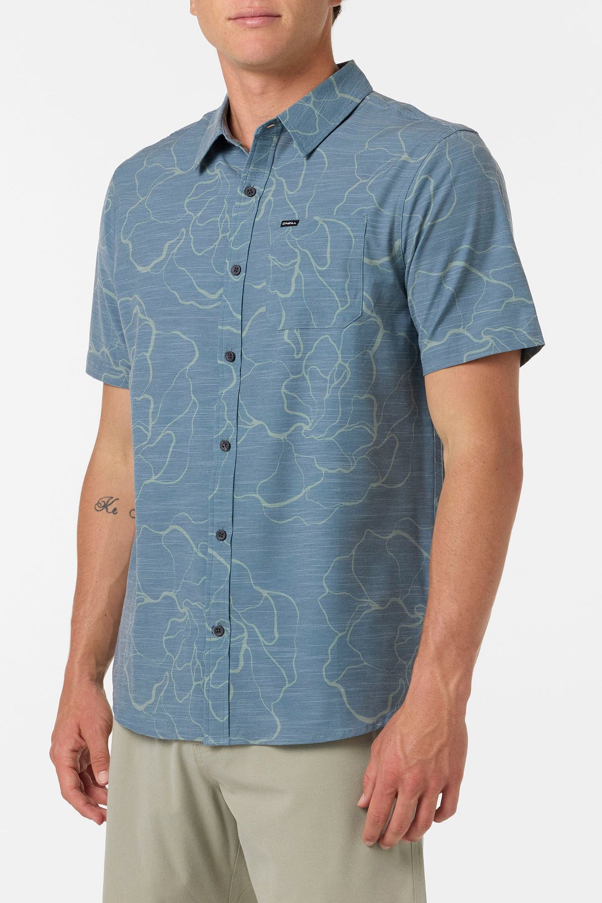 O'NEILL UPF SLUB RELAXED SS WVN SHIRT DSL XL