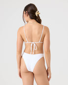 Roxy Haliewa Built Up Triangle Bikini Top BRIGHT WHITE S