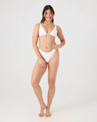 Roxy Haliewa Built Up Triangle Bikini Top BRIGHT WHITE M