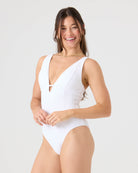 ROXY HALEIWA PLUNGE ONE PIECE BRIGHT WHITE M