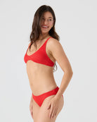ROXY RIB ROXY LOVE HIPSTER MOD Bra RED HOT M