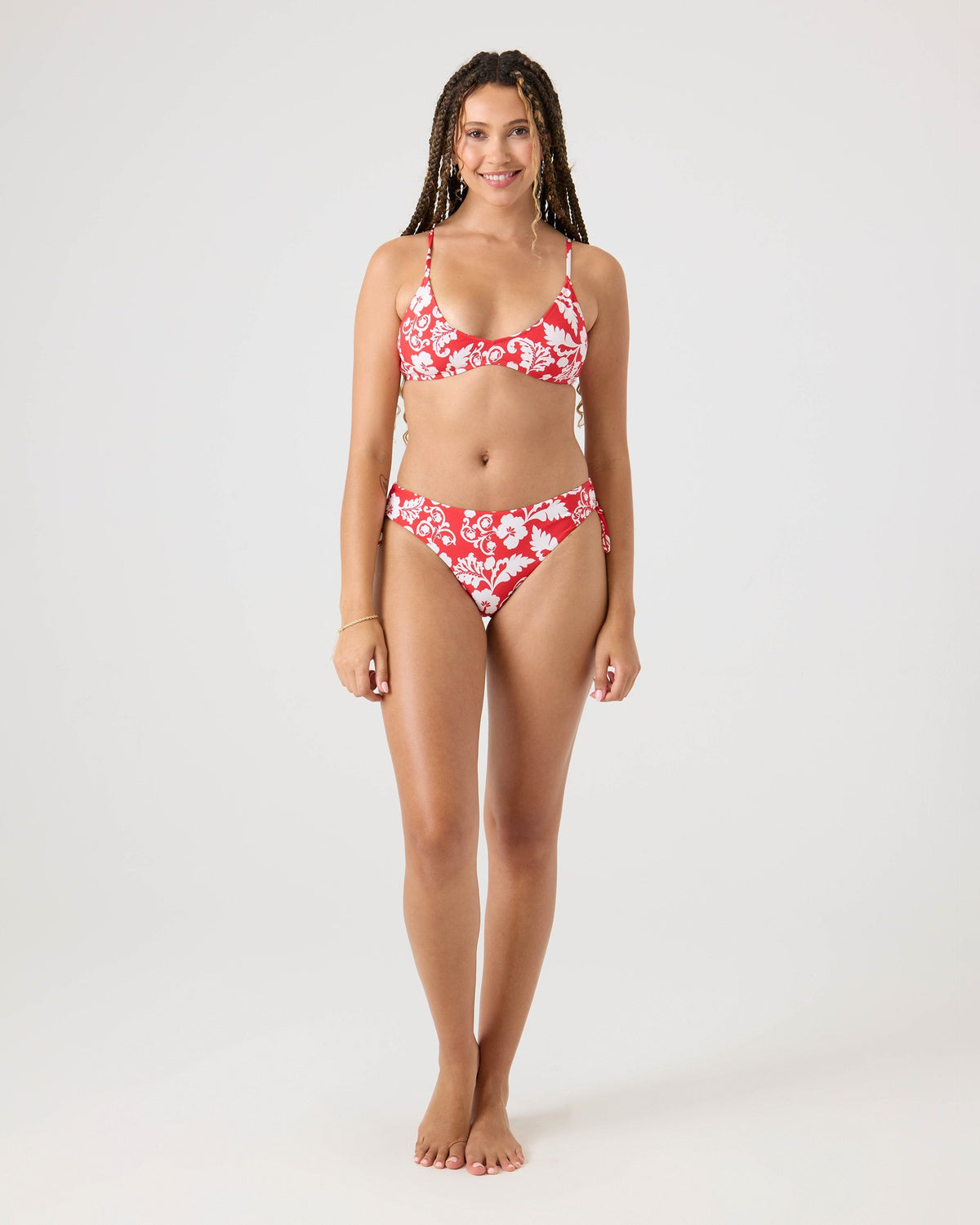 ROXY DAYS OF SUMMER ATHLETIC Top IVORYRED L