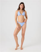 ROXY Margarita Tie Side Cheeky BLUE/WHT S