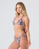 ROXY SOULFLOWER SMOCKED TIKI Top GRAY COMBO M