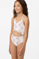 O'Neill Ivy Floral Cinched One Piece TOFU 7